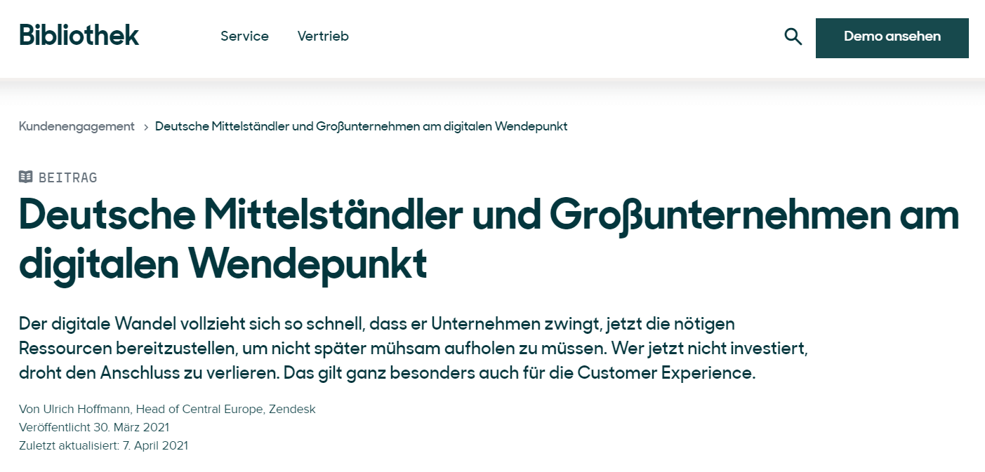 Hierarchische Gestaltung von Elementen auf einer Website