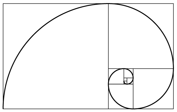 Goldene Spirale, Fibonacci Spirale