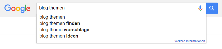 Google Suchvorschläge